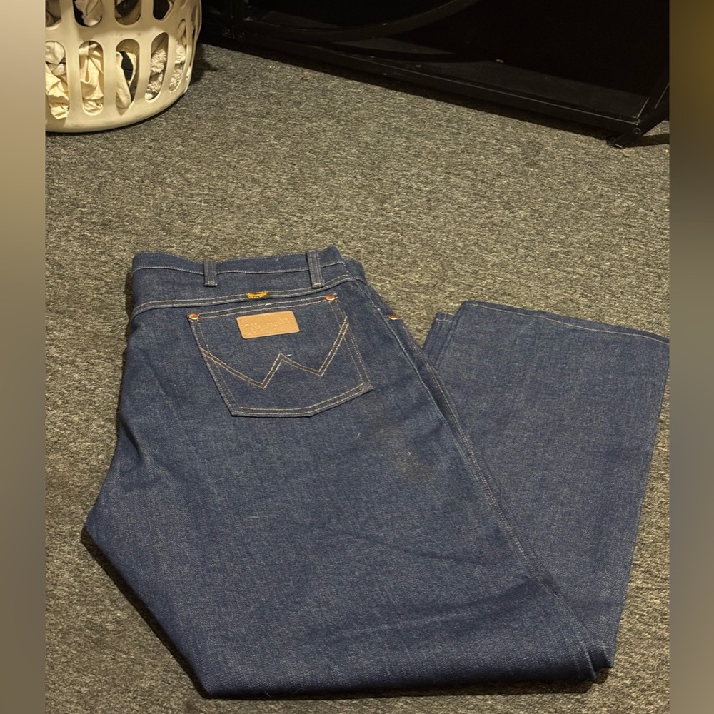 Wrangler Blue Bootcut Jeans with Rigid Denim - NWOT - Picture 11 of 12